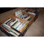 Three boxes of books