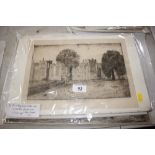 Study of Framlingham Castle and other assorted prints and drawings