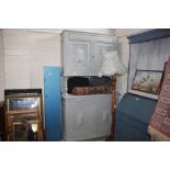 A grey painted continental style dresser