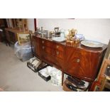 A reproduction mahogany sideboard