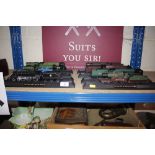 A collection of various model railway engines
