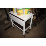 A white painted drop leaf tea trolley