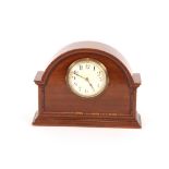 An Edwardian eight day mantel clock, in mahogany case