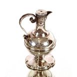 A Victorian silver travelling communion water jug, of baluster shape, Sheffield 1882, maker Walker &