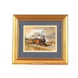 Sidney Vale, studies of trains signed watercolours, 13cm x 17cm (4)