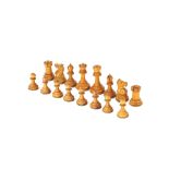 A Jaques of London, turned wooden chess set