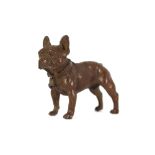 A small bronze figure of a bulldog, 8cm long x 6cm high