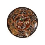 A 19th Century cloisonne charger, with exotic bird and floral symbol decoration, 30cm dia.