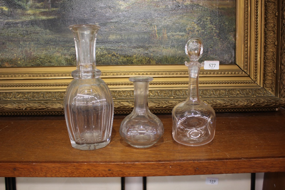 A collection of various Antique glass decanters, some without stoppers - Image 2 of 5