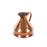 An Antique copper two gallon jug, 34cm high