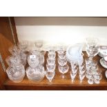 A collection of 19th Century and later glassware, to include cut glass finger bowls, etched glass