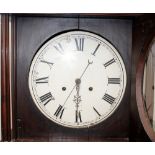 A 19th Century mahogany North Country long case clock, having circular painted dial supporting an
