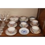 A collection of various 19th Century and later Chinese tea bowls and saucers etc., (some damage)