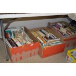 Three boxes of various books