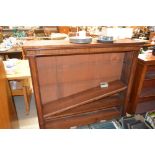 A late Victorian mahogany bookcase with adjustable