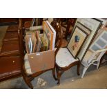 A pair of walnut Queen Anne style chairs