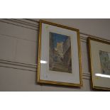 Edward Renard, signed watercolour study depicting