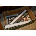 A box of various ephemera