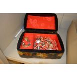 A jewellery box and contents