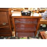 A late Victorian mahogany bookcase with adjustable