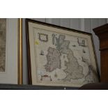 A framed map of Great Britain