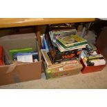 Three boxes of books