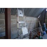 Two aluminium step ladders