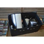 A storage box and contents of various kitchenalia