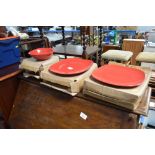 A quantity of as new red dinnerware