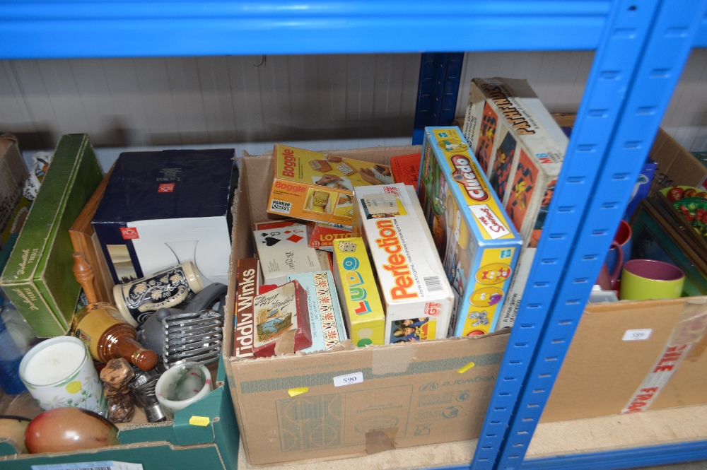 A box of various games