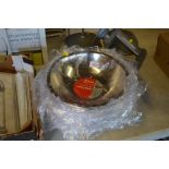A quantity of stainless steel mixing bowls