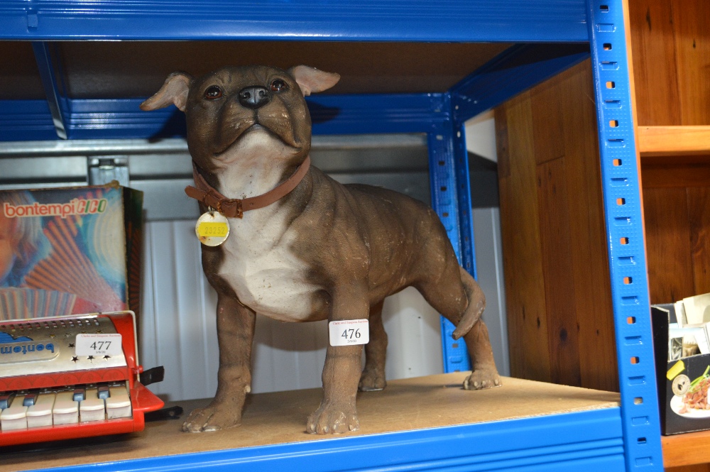 A staffie dog ornament