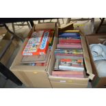 Two boxes of various books etc