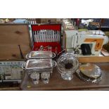 A quantity of various silver plated items to inclu