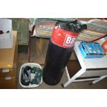 A BBE punching bag; together with a pair of traini