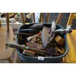 A tub of hand tools