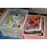 Two boxes of various books to include Giles annual