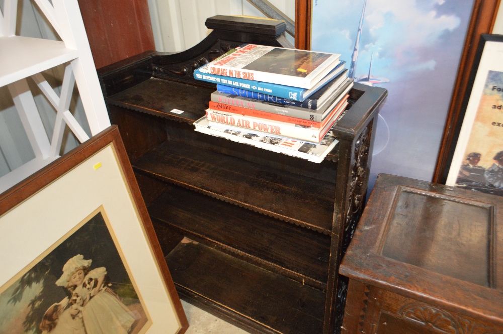 A Victorian carved oak bookcase AF