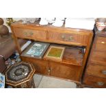 A 20th Century mahogany buffet fitted two drawers