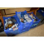 Ten trays of various decorative glass and china