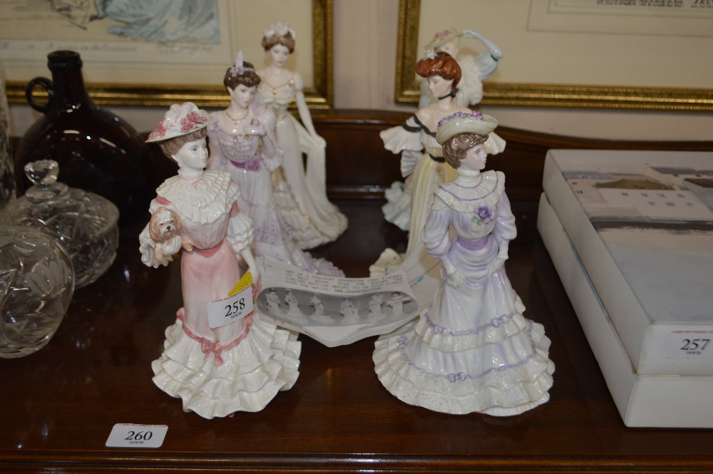 Six various Coalport "Golden Age" figurines