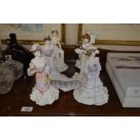 Six various Coalport "Golden Age" figurines