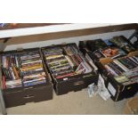Four boxes of DVD's and CD's