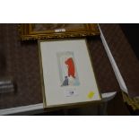 Linda Hill, pencil signed print of an Art Deco sty