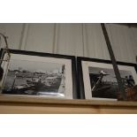 Two framed and glazed black and white photographs
