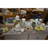 A quantity of various glass and china; teaware and