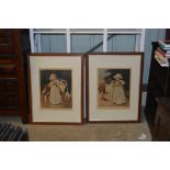 A pair of Edwardian prints entitled "The New Pet"