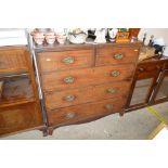 A 19th century mahogany chest fitted two short ove