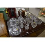 A quantity of various glassware to include decante