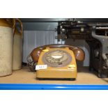 A rotary dial telephone